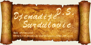 Đenadije Surdulović vizit kartica